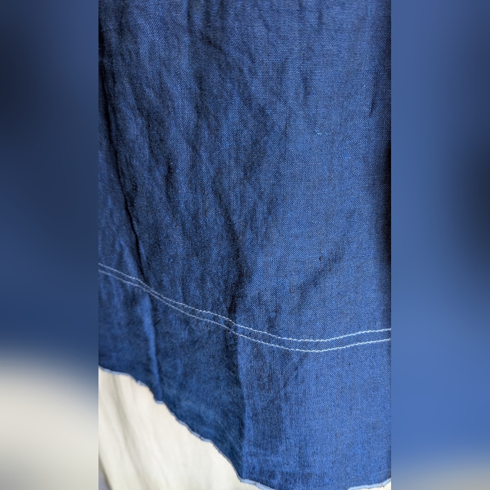 Gudrun Sjoden Blue Organic Linen Maxi Dress - Picture 6 of 14